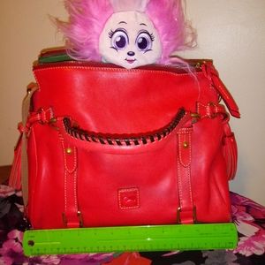 Coral leather Satchel